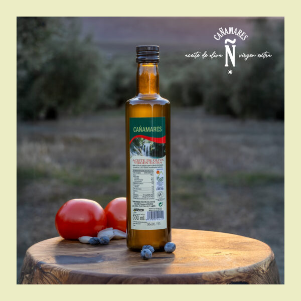 Aceite de oliva virgen extra - Cañamares D.O.P - Pack 12 botellas de 500ml  – Variedad PICUAL